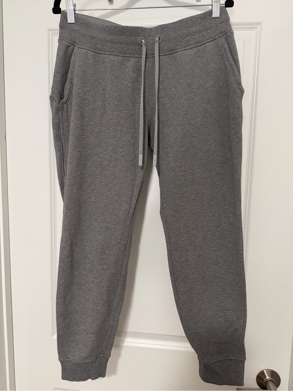 Lululemon Gray Fleece Jogger Sweatpants Drawstring size M